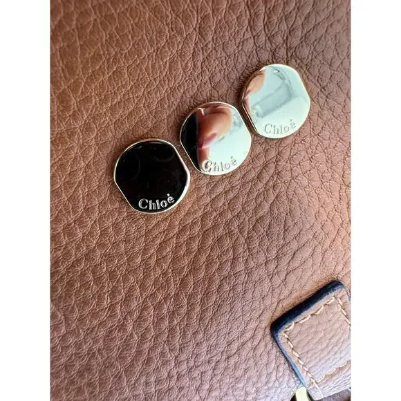 Chloe Large Marcie Pebbled Leather Satchel Bag Tan Cognac Gold Hardware w COA - Picture 9 of 16